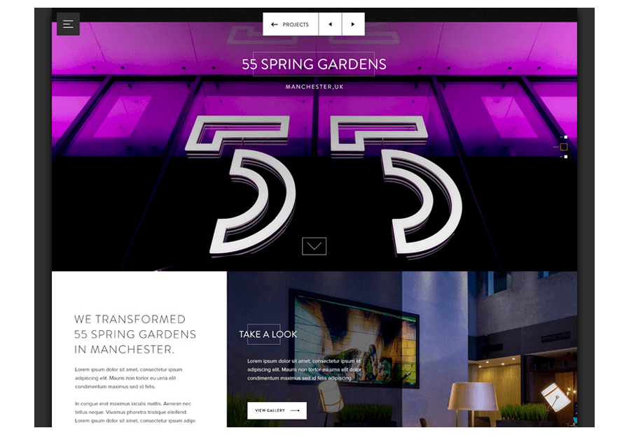 Zacvinty created the website for construction company ARCO to present their services